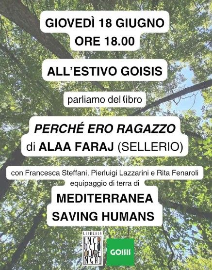 PERCHÉ ERO RAGAZZO di Alaa Faraj (Sellerio), presentazione libro