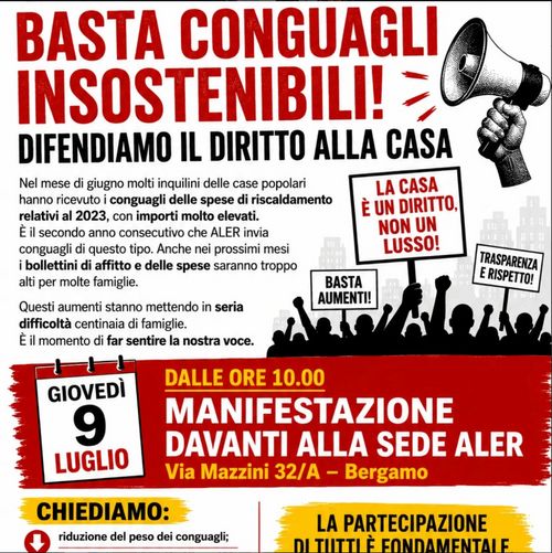 Manifestazione degli inquilini ALER