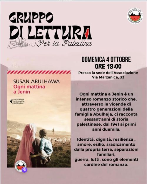 "Ogni mattina a Jenin" - Gruppo di Lettura