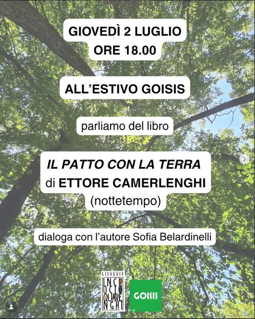 Presentazione del libro "IL PATTO CON LA TERRA" di Ettore Camerlenghi 