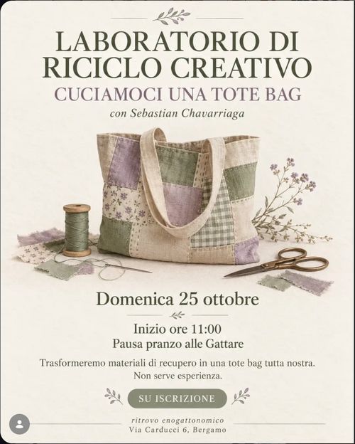 Laboratorio di riciclo creativo - Cuciamoci una tote bag