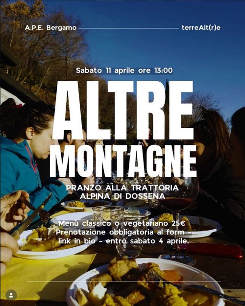 Pranzo alla trattoria alpina di Dossena