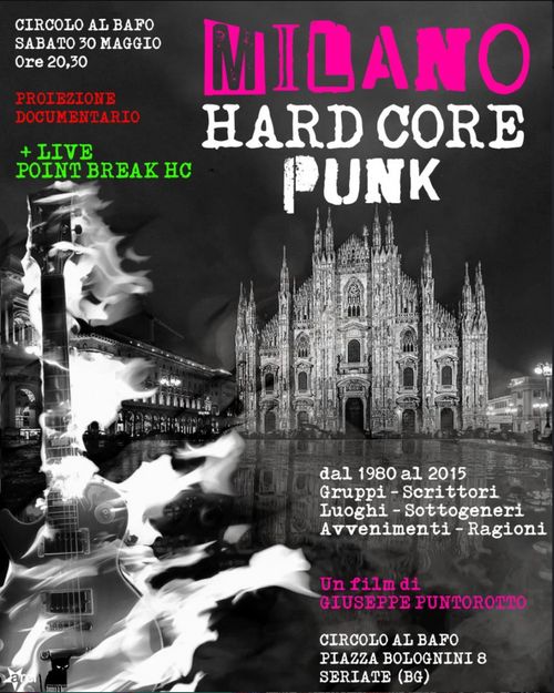 PROIEZIONE DI "MILANO HARDCORE PUNK" + POINT BREAK HC live