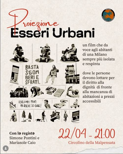 Proiezione di "Esseri Urbani"