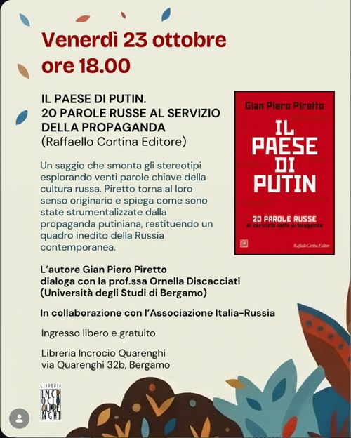 Presentazione "Il paese di Putin. 20 parole russe al servizio della propaganda"