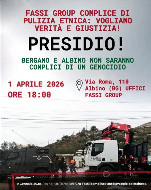 Presidio davanti a Fassi Group