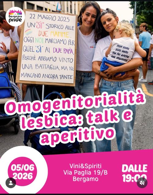 Omogenitorialità lesbica: talk e aperitivo