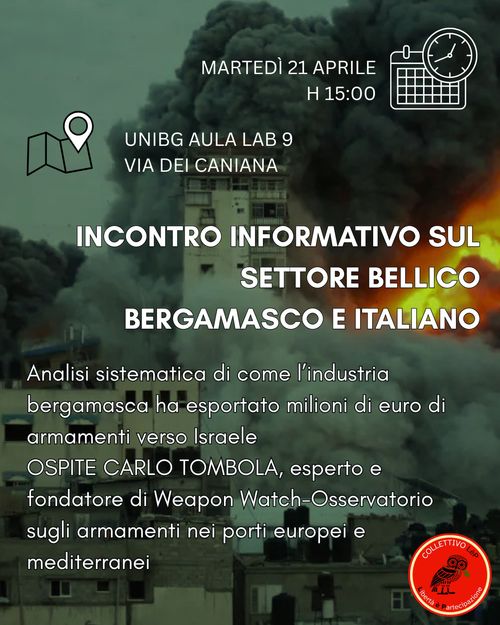 INCONTRO INFORMATIVO SUL SETTORE BELLICO BERGAMASCO