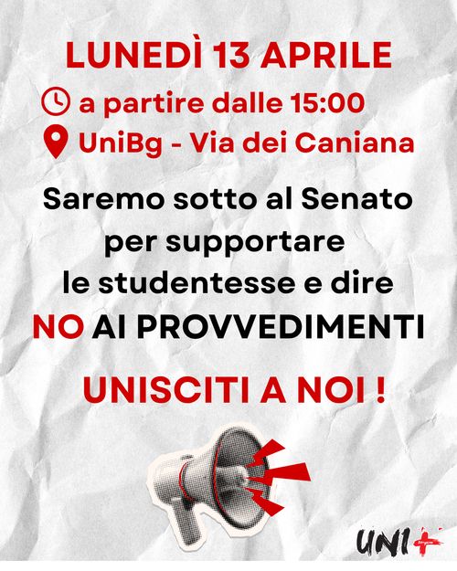 Presidio e assemblea in Università