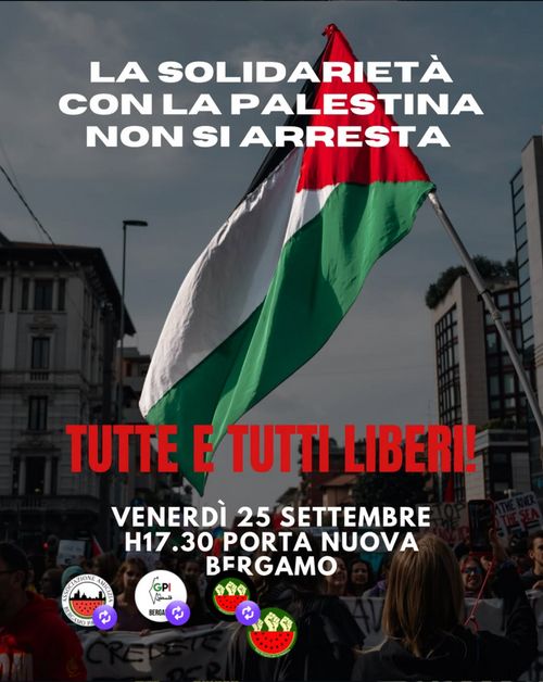 La solidarietà con la Palestina non si arresta