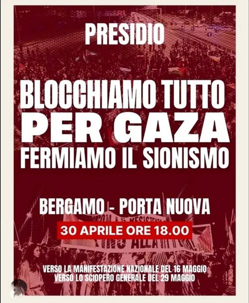 Presidio in solidarietà alla Freedom Flotilla