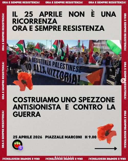 Costruiamo uno spezzo antisionista contro la guerra