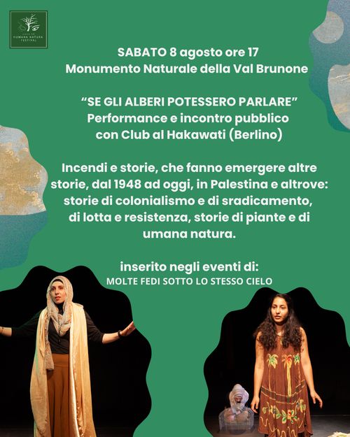 SE GLI ALBERI POTESSERO PARLARE - spettacolo e talk Palestina