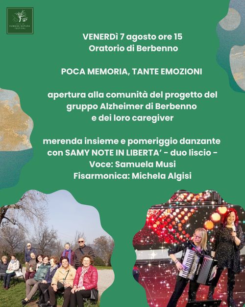 POCA MEMORIA, TANTE EMOZIONI - evento di comunità